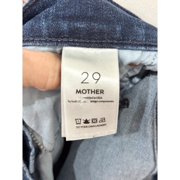 Mother Mid Rise Denim The Weekend Fray Flare Jeans Chip On My Shoulder Womens 29 - Picture 5 of 6